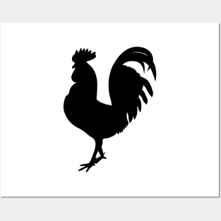 Chicken Rooster Silhouette Posters and Art